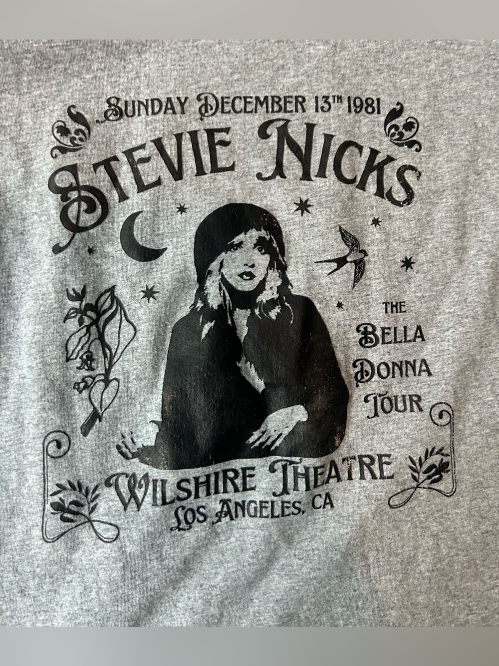 Stevie Nicks Short Sleeve Graphic Tee - Gray